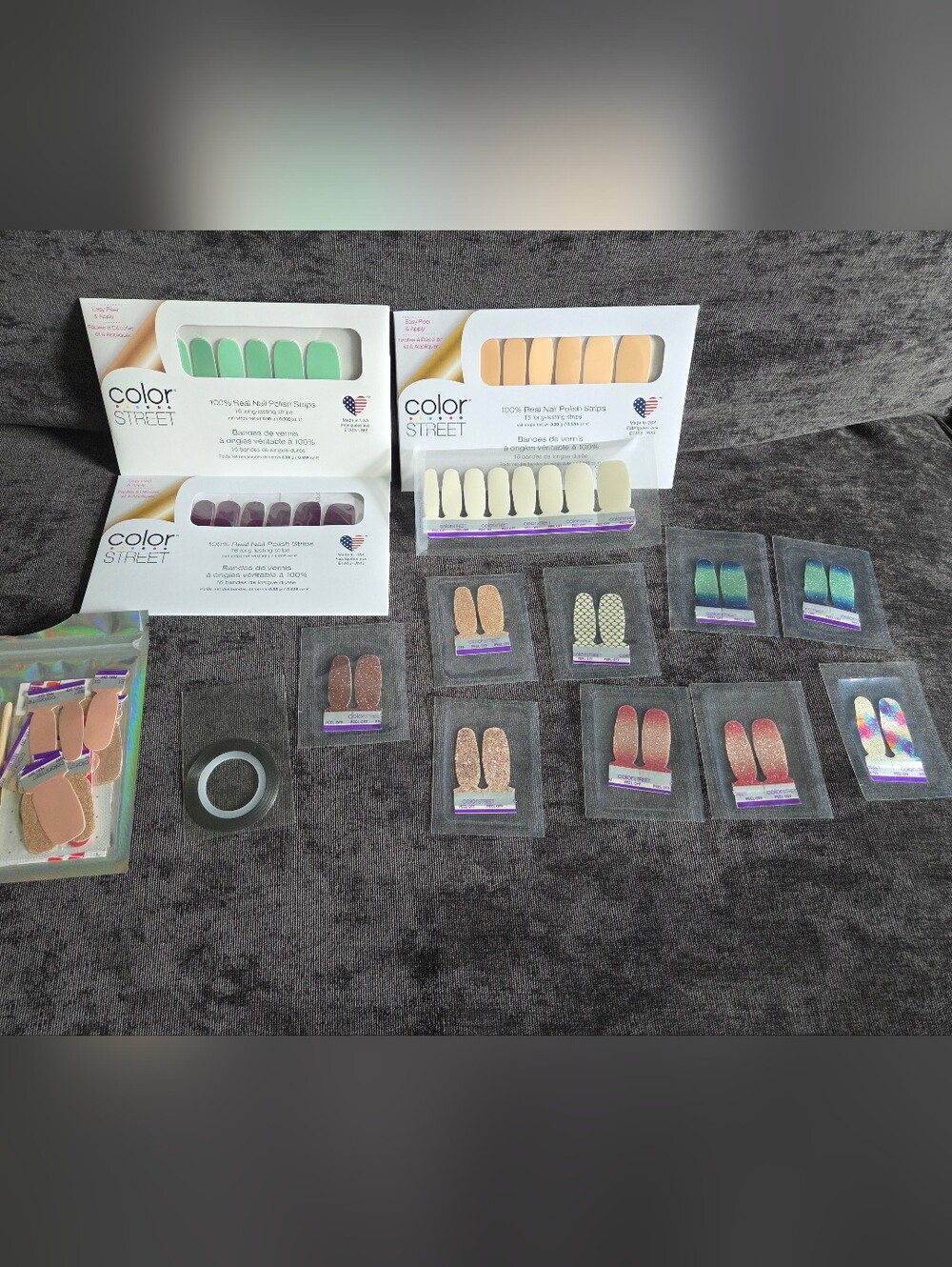 Color Street Deep Plum Nail Polish Strips with Gloss Finish